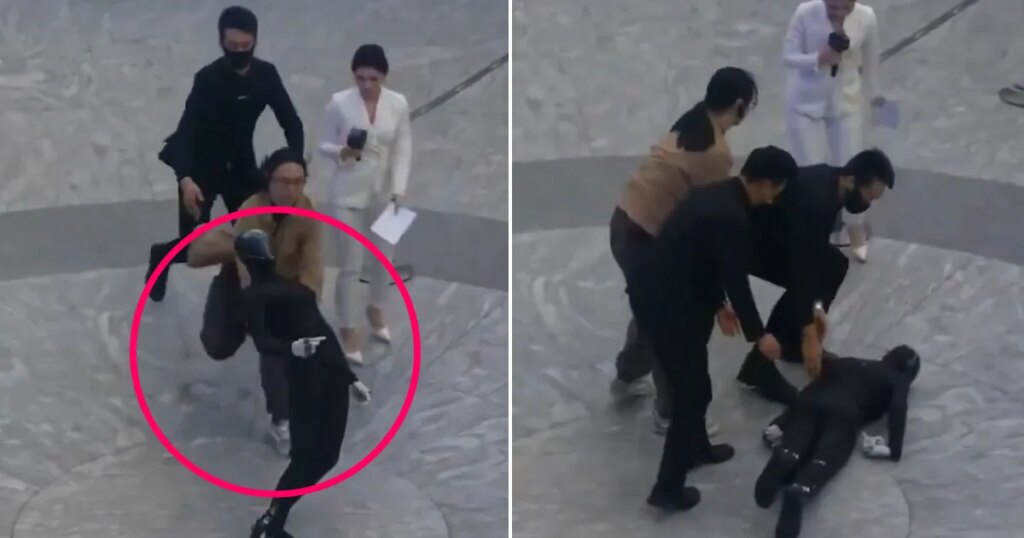 Chinese Humanoid Robot Does a Demon Twist and Faceplants With a Thud During Demonstration