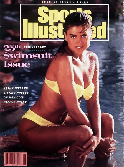 Kathy Ireland on the cover of the Feb. 7, 1989 Sports Illustrated. 
