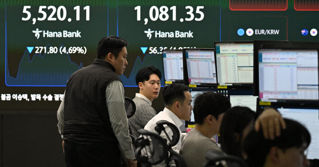 Markets in Asia Plummet as Energy Fears Offset A.I. Optimism