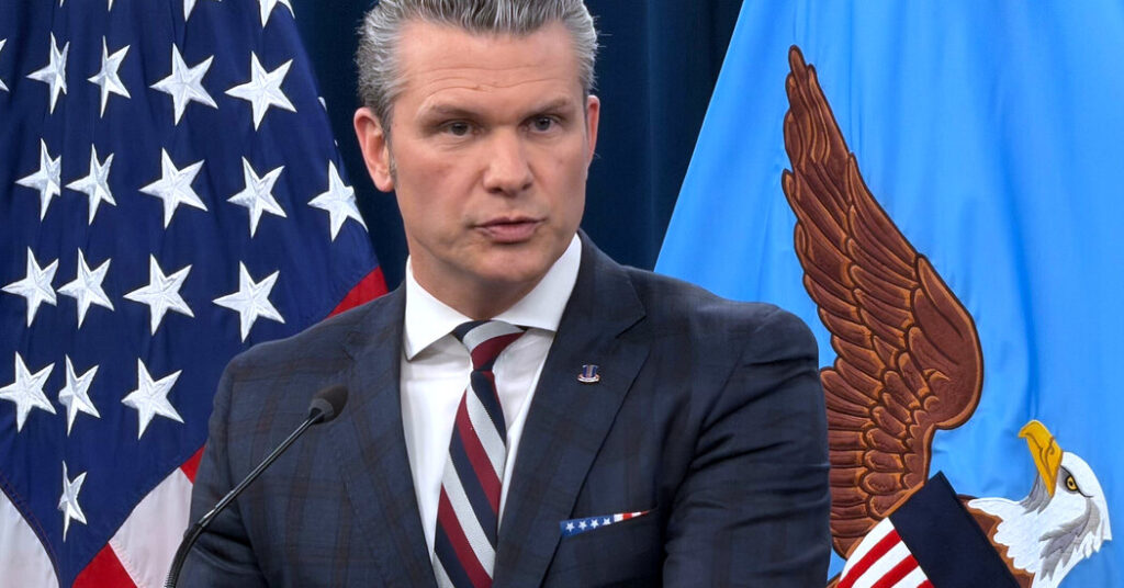 Hegseth Says a U.S. Strike Killed an Iranian Who Plotted to Assassinate Trump