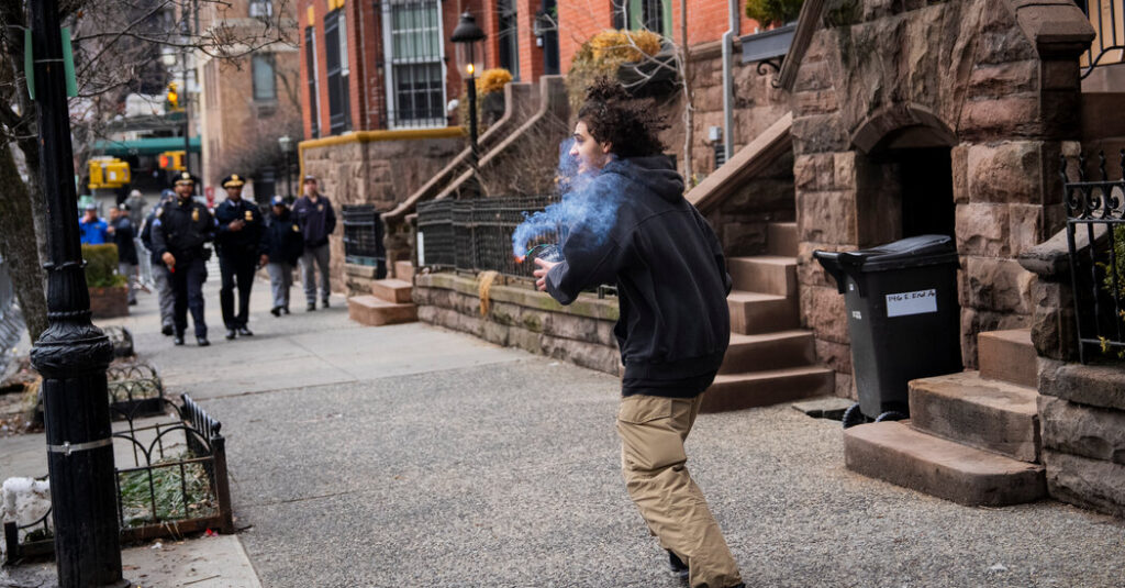 Homemade Bomb Thrown at Protest Near N.Y.C. Mayor’s House, Police Say