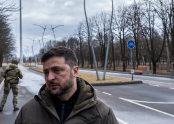On the Road With Zelensky, Weathered, Weary and Fighting On