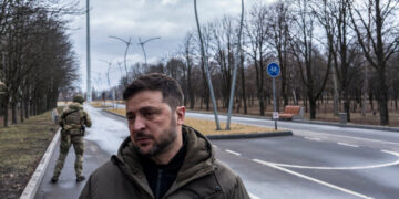 On the Road With Zelensky, Weathered, Weary and Fighting On