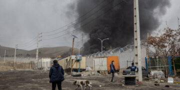 Black Rain and Health Fears After Strikes on Iran Fuel Depots