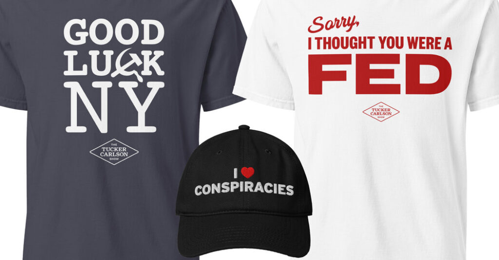 Tucker Carlson’s Merch Finds an Ironic Fan Base