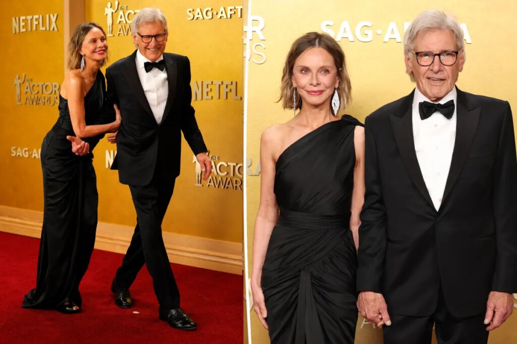 Harrison Ford and wife Calista Flockhart share rare red carpet moment at SAG Actor Awards 2026