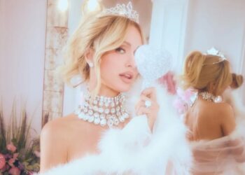 Paris Hilton poses in bathtub photos showing off skincare brand