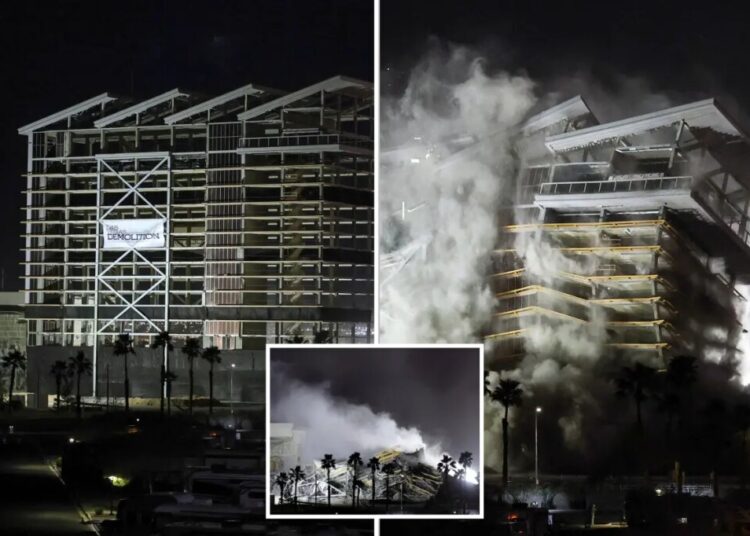 Locals lament as Las Vegas hotel-casino that closed during COVID is demolished