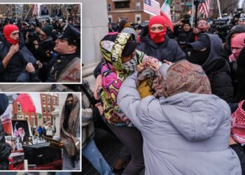 Anti-Iranian regime protester pummeled at deluded NYC vigil for Khamenei