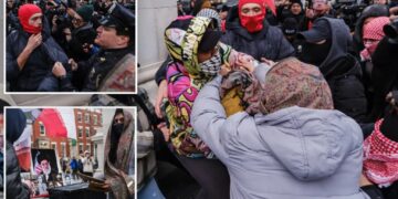 Anti-Iranian regime protester pummeled at deluded NYC vigil for Khamenei