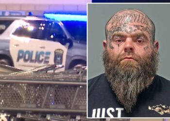 Heavily-tatted man, 40, jailed after stray gunfire from his property allegedly struck 2 shoppers at nearby Kroger