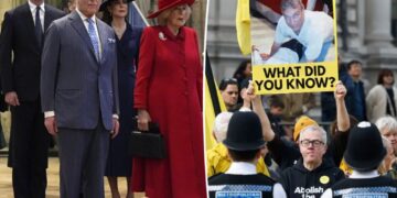 King Charles, Prince William and Kate Middleton heckled by protesters over ties to ex-Prince Andrew: ‘What did you know?’