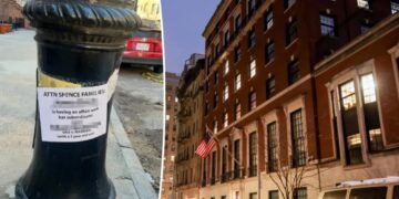 School pick-up scandal as poster campaign reveals alleged affair between staffers at ritzy Spence