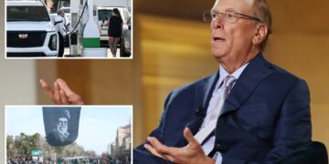 BlackRock CEO Larry Fink says Iran war will not derail economy despite surging gas prices