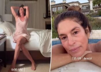 Cindy Crawford roasted over morning routine: ‘Nothing like having money’