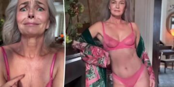 Paulina Porizkova, 60, models pink lingerie while addressing ‘smoke and mirrors’ of social media