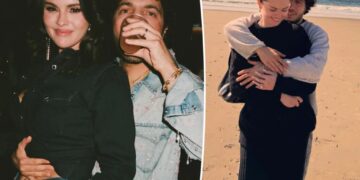 Selena Gomez cuddles on the beach with Benny Blanco following controversy over his dirty feet