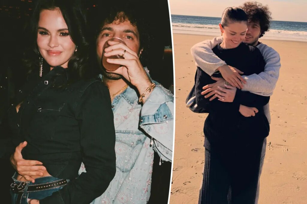 Selena Gomez cuddles on the beach with Benny Blanco following controversy over his dirty feet