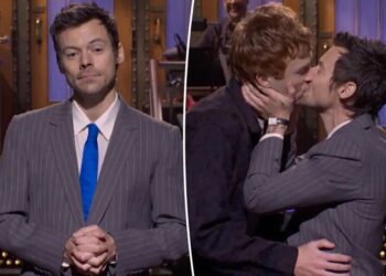 Harry Styles hits back at ‘queerbaiting’ claims — by kissing male comedian during ‘SNL’ monologue