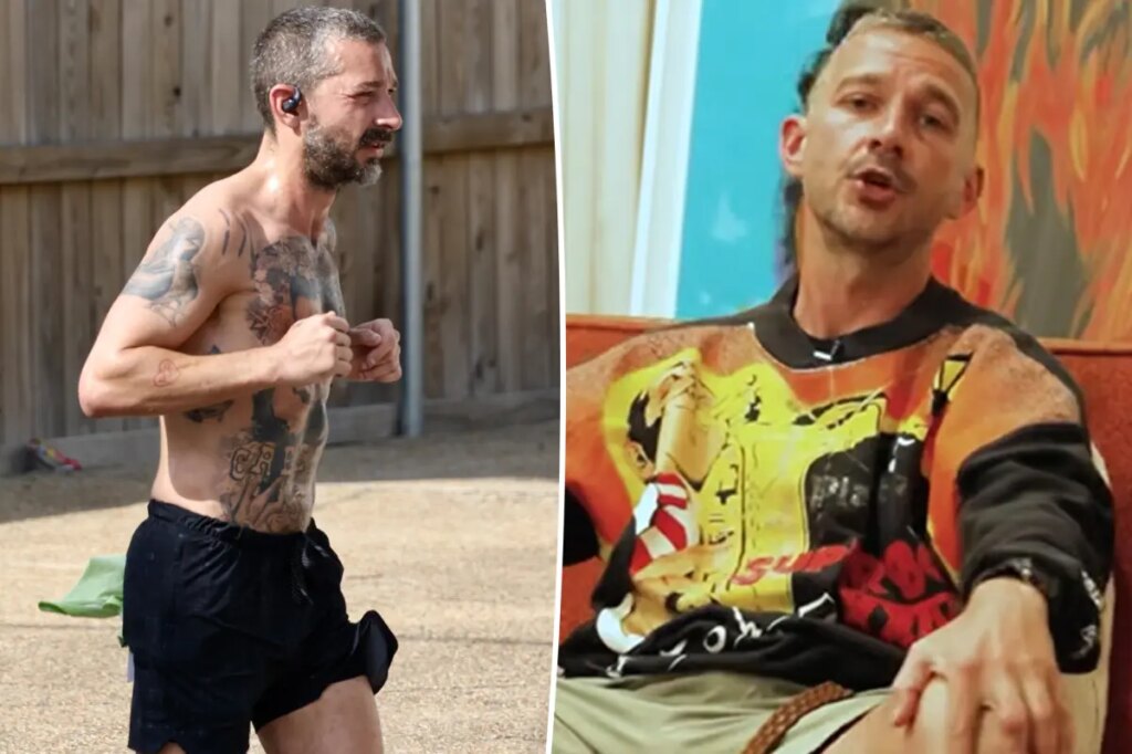 Half-dressed Shia LaBeouf causes commotion in Italian hotel lobby, demands a light from stranger