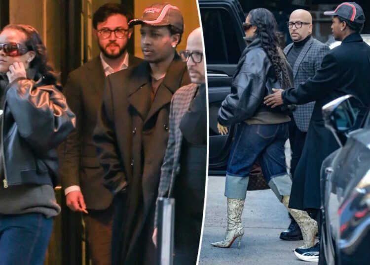 Rihanna, A$AP Rocky seen with heavy security in first joint outing since home shooting