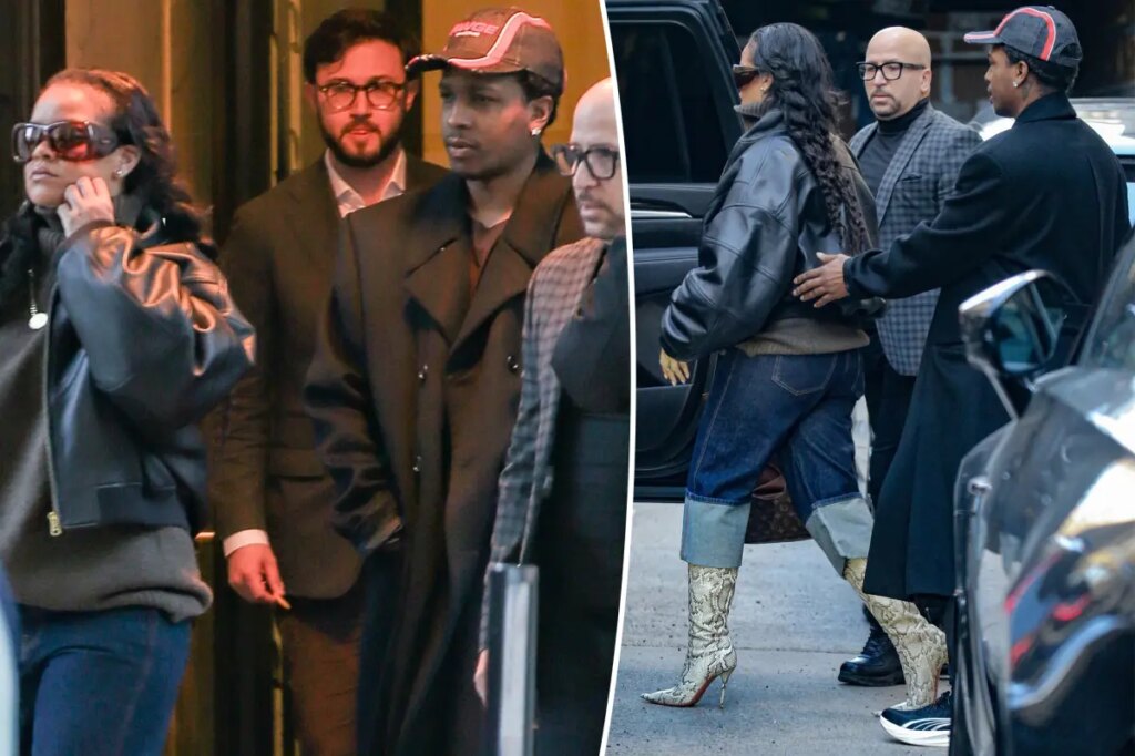 Rihanna, A$AP Rocky seen with heavy security in first joint outing since home shooting