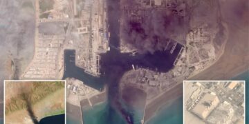 Satellite images begin to show damage wrought by Iran war