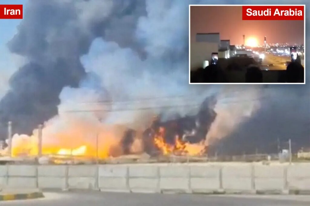 Iran unleashes fiery revenge on Gulf oil hubs after Israel blasts key gas field