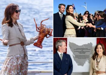 Queen Mary returns to Australian hometown for the first time in nearly 20 years