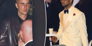 Usher claps back at claim he and Justin Bieber got into ‘heated exchange’ at Oscars party
