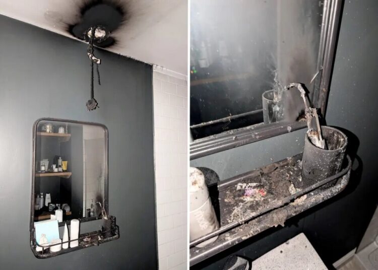 Woman ‘lucky to be alive’ after her unplugged electric toothbrush exploded