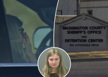 Kendra Duggar seen leaving jail after being charged with husband Joseph in alleged child endangerment case