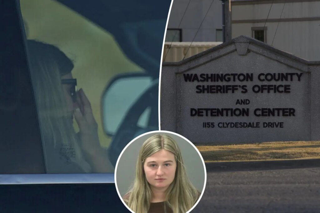 Kendra Duggar seen leaving jail after being charged with husband Joseph in alleged child endangerment case