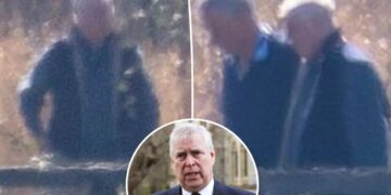 Ex-Prince Andrew seen publicly for first time since arrest for Epstein ties near new home