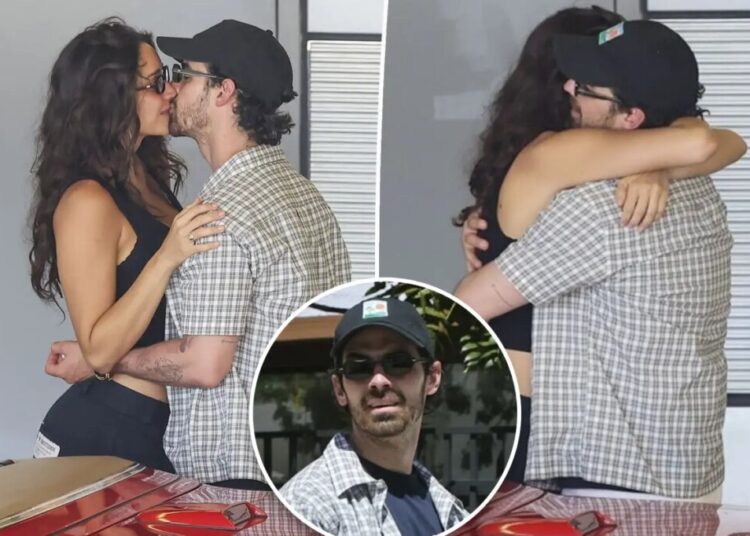 Joe Jonas can’t keep his hands off girlfriend Tatiana Gabriela during passionate airport makeout session