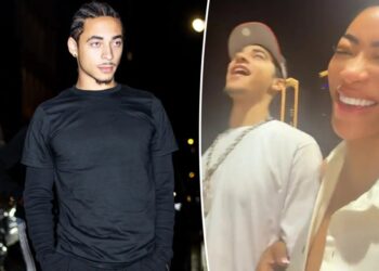 Solange’s son Julez, 21, seen cozying up to reality star older than his famous mom