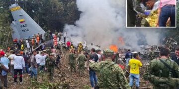 At least 66 killed in military plane crash in Colombia, head of armed forces says