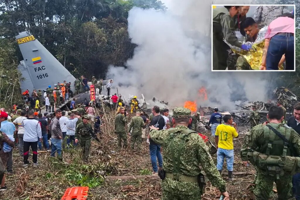 At least 66 killed in military plane crash in Colombia, head of armed forces says