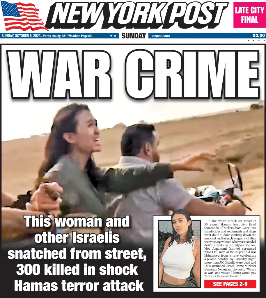 A Post front cover from the tragic event. 