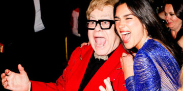 Toasting Oscars Night With Alysa Liu and Dua Lipa Under Elton John’s Giant Tent