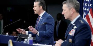 Pete Hegseth snarls at reporter’s ‘gotcha question’ when pressed on Iran war endgame
