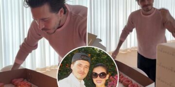 Nicola Peltz treats Brooklyn Beckham to birthday surprise as they fail to acknowledge his family’s messages