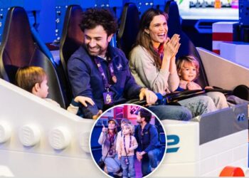 Mandy Moore and family among first to ride LEGOLAND’s new Galacticoaster