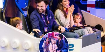 Mandy Moore and family among first to ride LEGOLAND’s new Galacticoaster