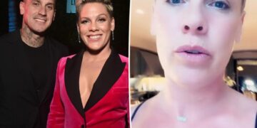 Pink abruptly cancels two major tour dates after denying marriage split rumors in bizarre video