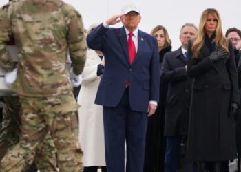 Trump grieves with families during return of soldiers killed in war in the Middle East