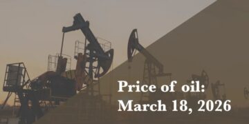 Current price of oil as of March 18, 2026