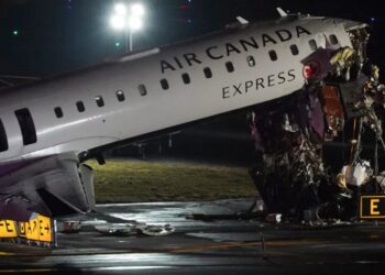 Two people dead after an Air Canada jet struck a firetruck on the LaGuardia Airport runway