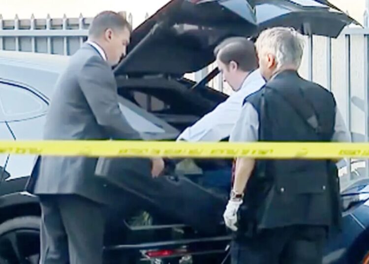 Cops pull rifle from Lamborghini and woman is arrested after woman and dog found shot to death in suspected lesbian love affair gone wrong in posh Beverly Grove