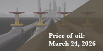 Current price of oil as of March 24, 2026